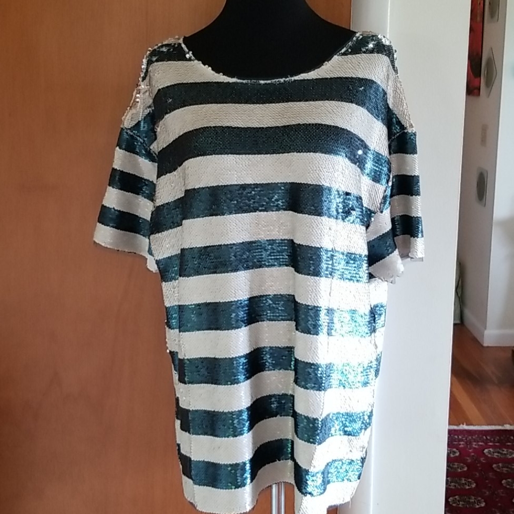Reverse Sequin Nautical Top